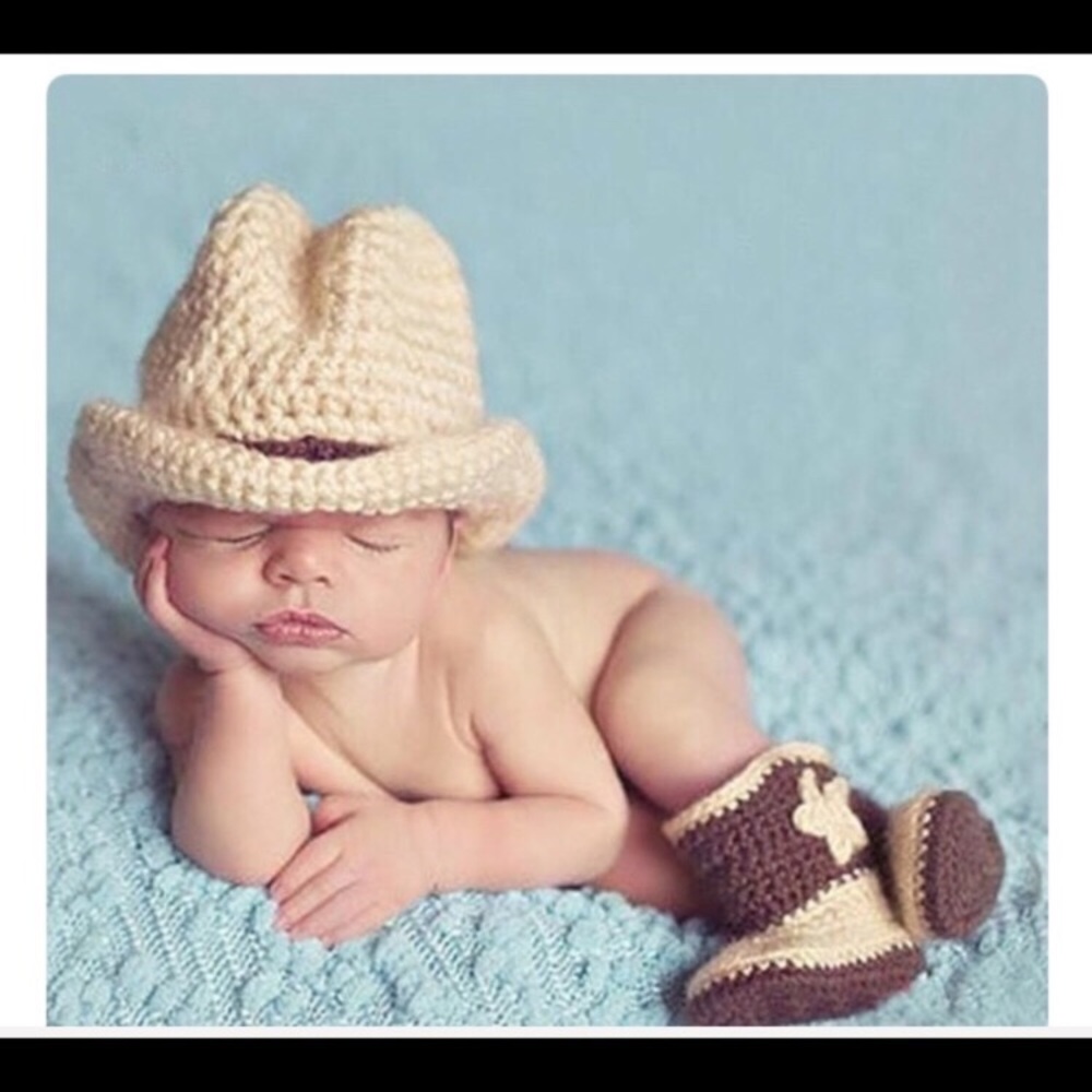 Baby Photo Prop Cowboy Boots WesternCostume